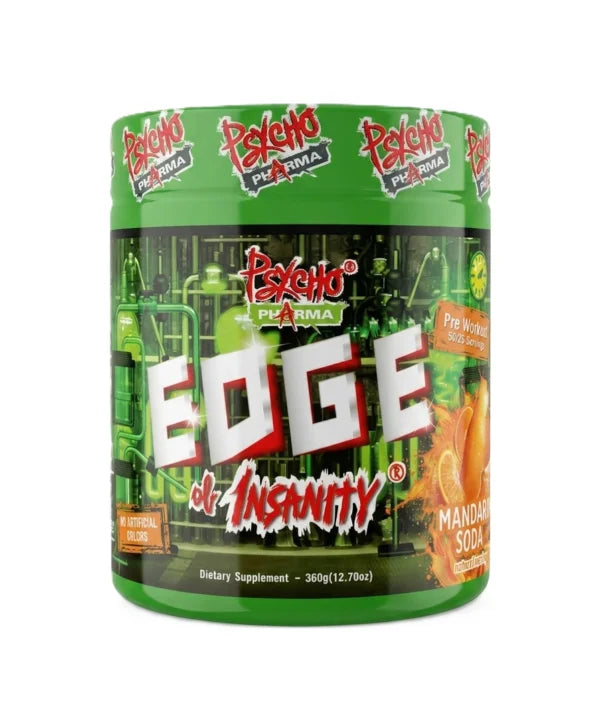 Psycho Pharma Edge Of Insanity Pre Entreno 25/50 Servicios Mandarine Soda
