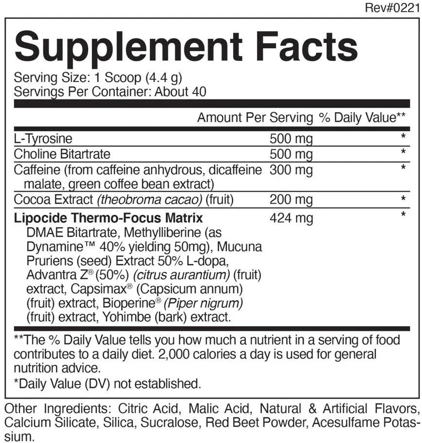 Evogen Lipocide IR 30 Servicios informacion nutricional
