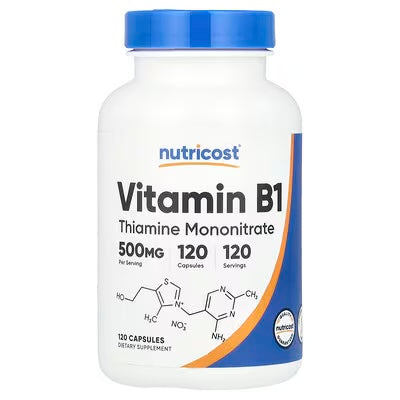 Nutricost Vitamina B1 500mg 120 Capsulas