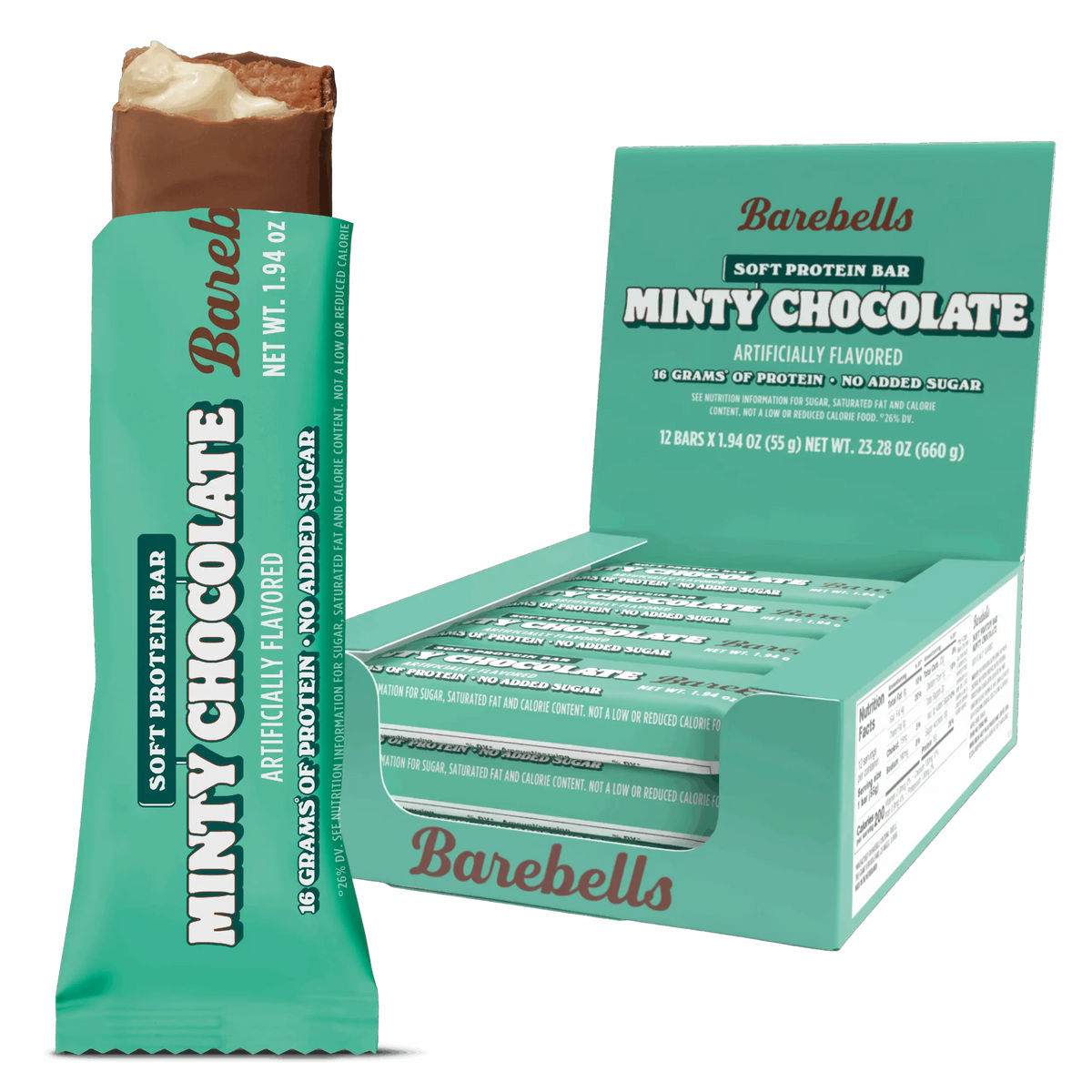 Barebells Barras de Proteina Blandas 12 Piezas Minty Chocolate Portada