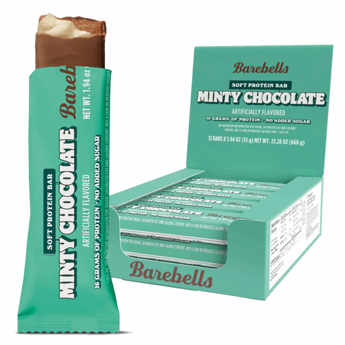 Barebells Barras de Proteina Blandas 12 Piezas Minty Chocolate Portada