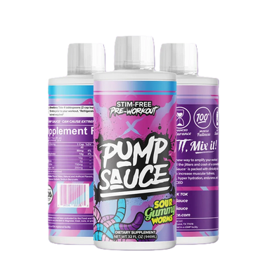 Pump Sauce Stim-Free Pre Entreno 32 servicios pink sour gummy worms