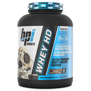 BPI Sports Proteina Whey HD 4.5 Lbs 50 Servicios milk & cookie