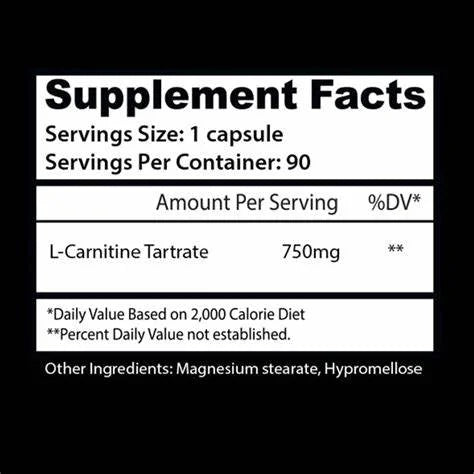 Insane L Carnitina 90 Caps informacion nutricional