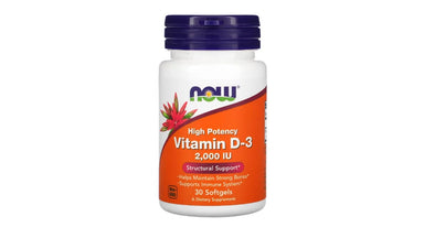 Now Foods Vitamina D-3 2000 IU 30 Softgels