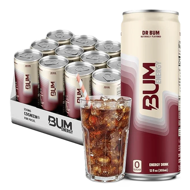 Raw Nutrition Bum Energy Drink 12 Pack Dr Bum