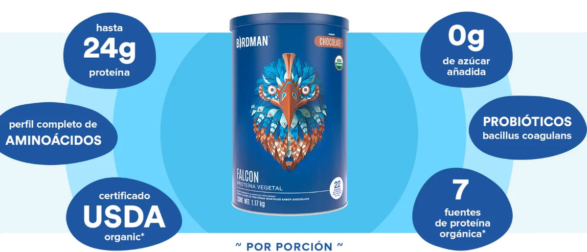 Birdman Proteina Falcon 1.17 kg 38 Servicios informacion portada