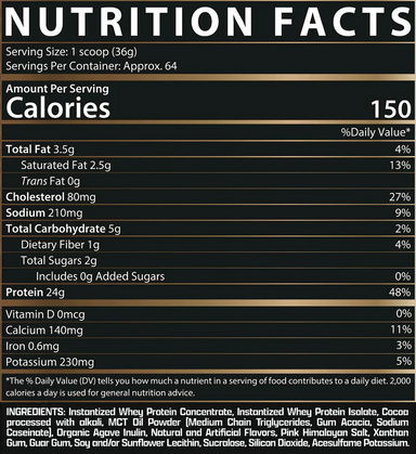 Nutrex Proteina 100% Whey 5 Lbs 64 Servicios informacion nutricional 2
