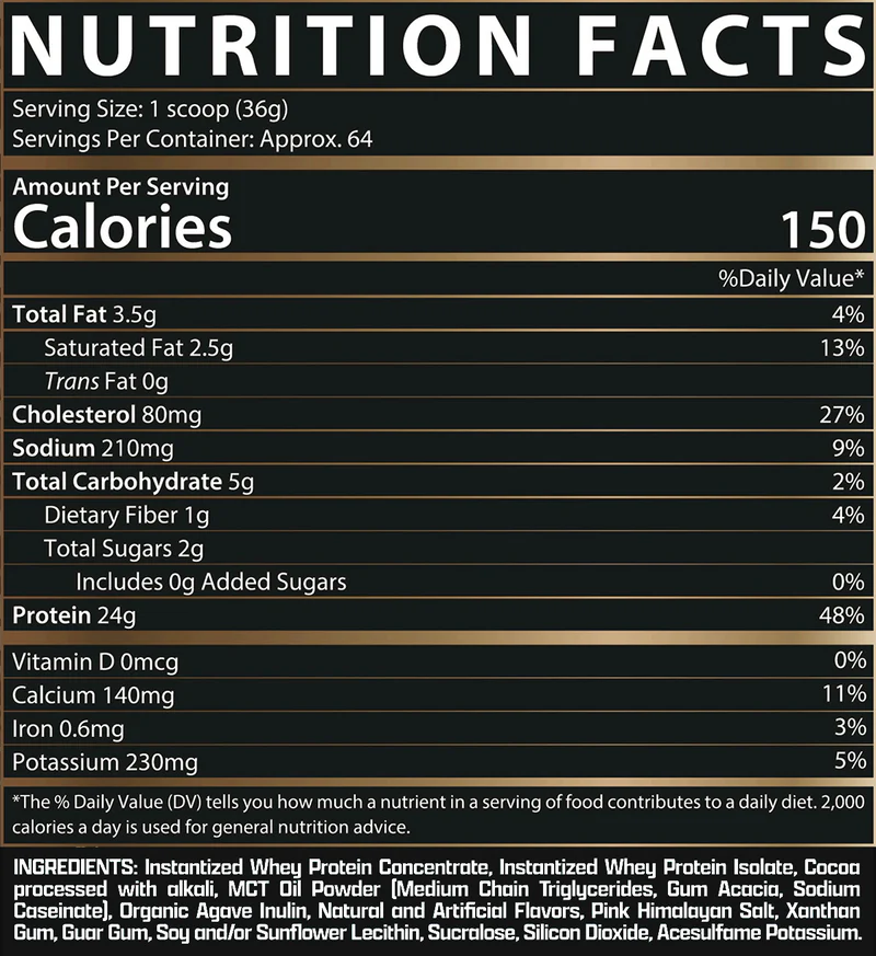 Nutrex Proteina 100% Whey 5 Lbs 64 Servicios informacion nutricional 2