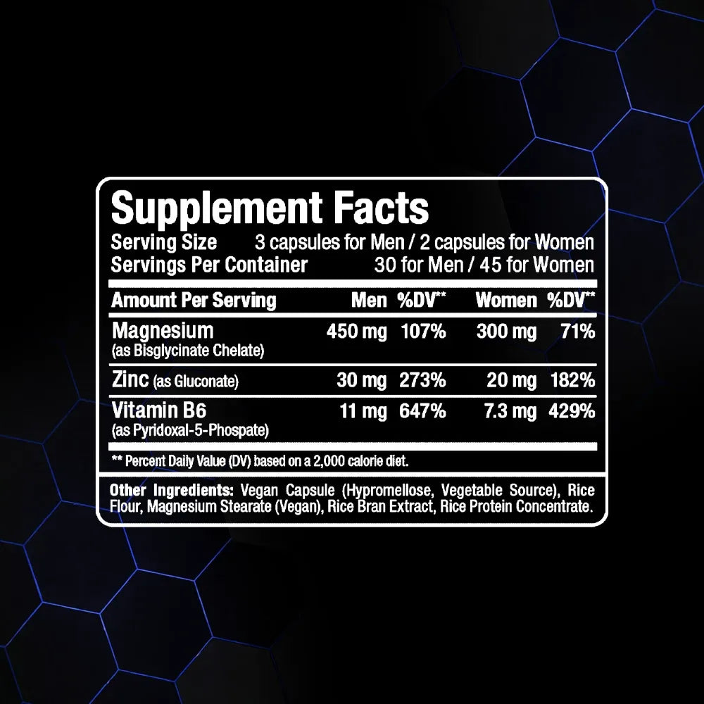 Allmax ZMX Advance 90 Capsulas informacion nutricional