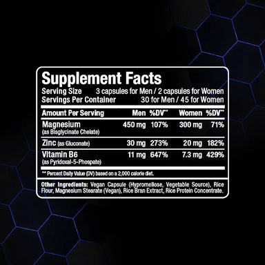Allmax ZMX Advance 90 Capsulas informacion nutricional