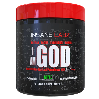 Insane Labz I Am God Pre Entreno 25 Servicios Manzana