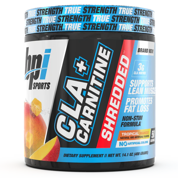 BPI Sports Cla + Carnitina Shredded 50 Servicios tropical mango
