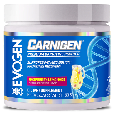 Evogen Carnigen Carnitina en Polvo 50 servicios raspberry lemonade