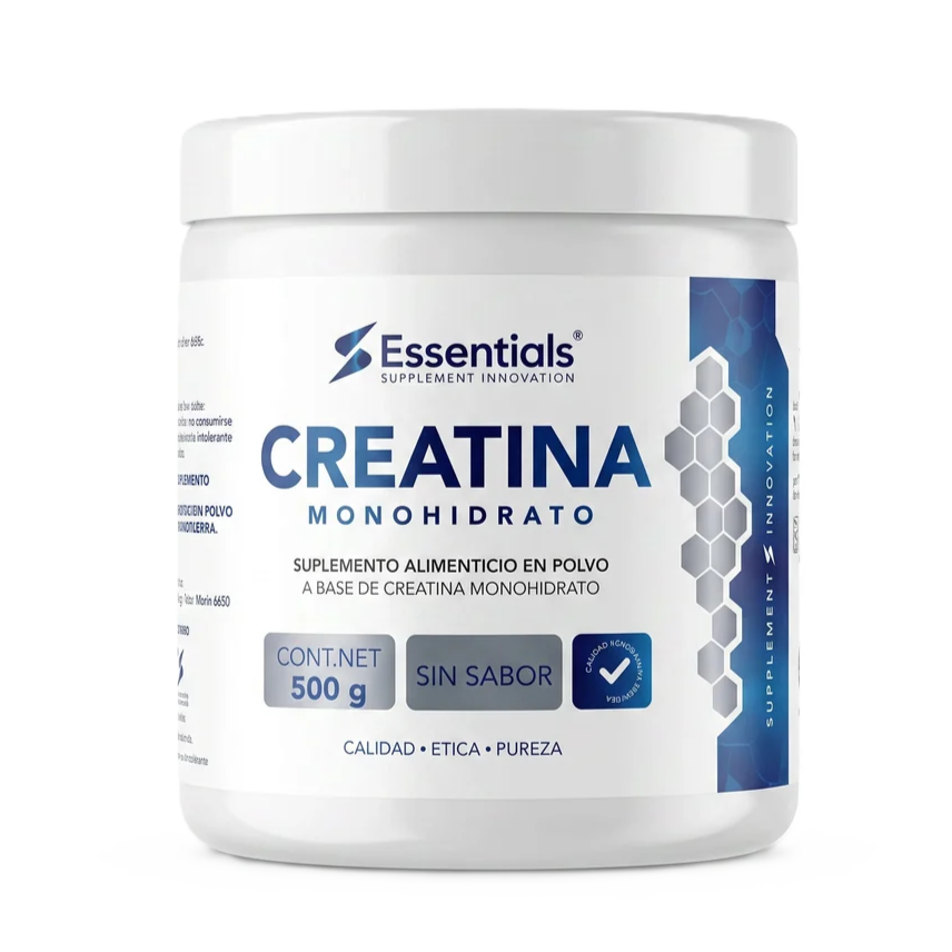ESSENTIAL CREATINA MONOHIDRATADA 500 GR 100 SERV