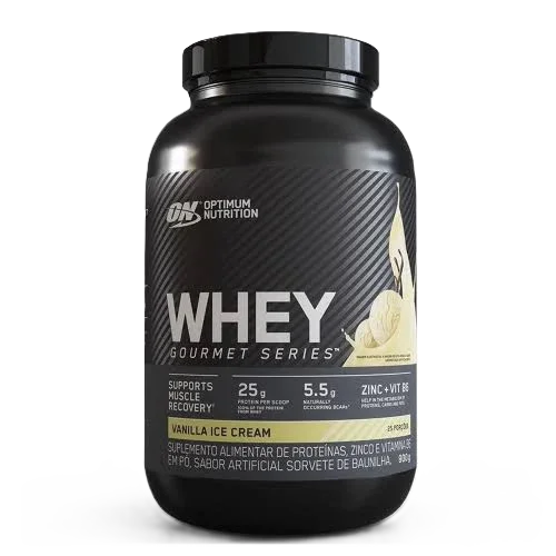 Optimum Nutrition Proteina Whey Gourmet 900gr 24 Servicios Vainilla Ice Cream
