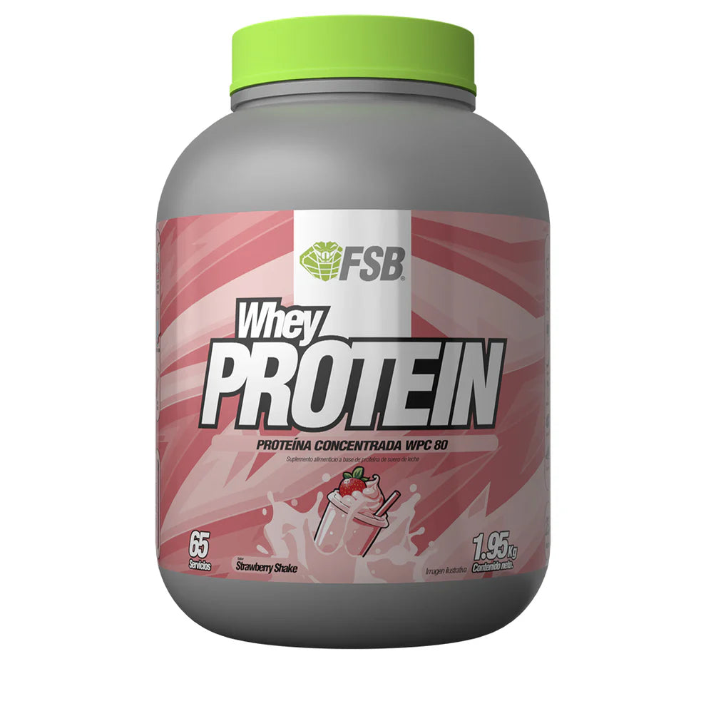 FSB Whey Proteina 1.95 Kg 65 Servicios Strawberry shake