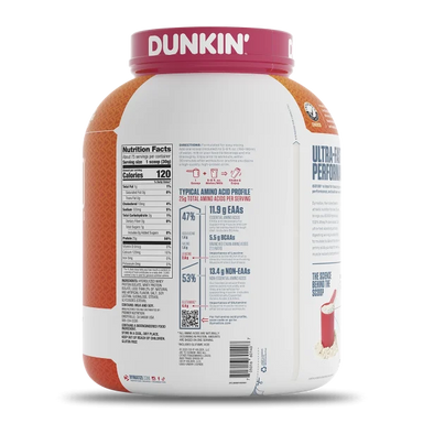 Dymatize Iso 100 Proteina Hidrolizada Dunkin 5 Lbs 2.3Kg 70 Servicios Informacion nutricional