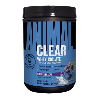Univesal Animal Clear Whey Isolate 500g 20 Servicios bluebrrry acai
