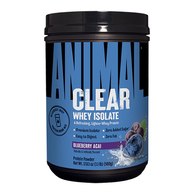 Univesal Animal Clear Whey Isolate 500g 20 Servicios bluebrrry acai