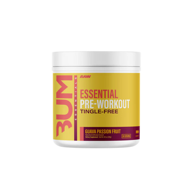 Raw Bum Essential Pre-Workout Tingle-Free 30 Serv Pre Entreno Guava Passion Fruit