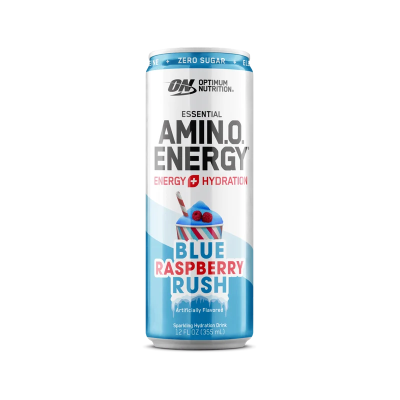 On Amino Energy 355ml 12 Pack Electrolytes Blue Raspberry Rush