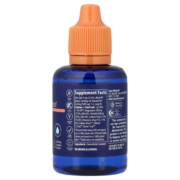 Trace Minerals Full Spectrum 59ml Gotas Informacion nutricional