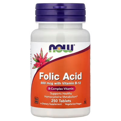 Now Foods Folic Acid 800 MCG 100 Tabs
