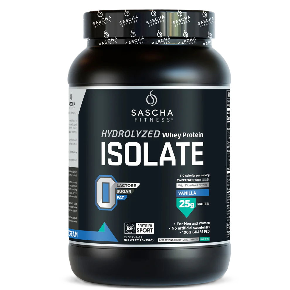Sascha Fitness Proteina Isolate 2 Lbs 28 Servicios vainilla