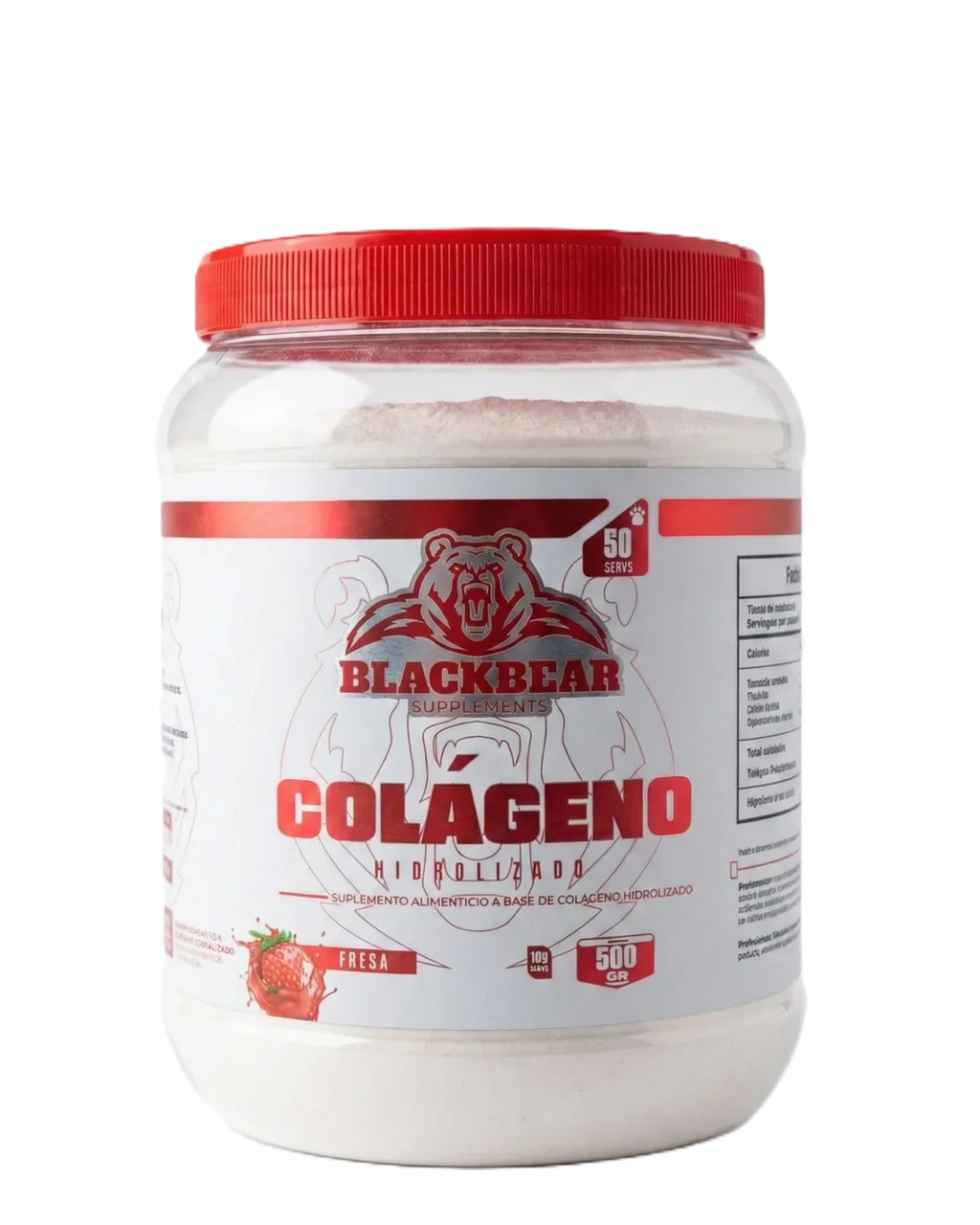 BlackBear Colageno 500 gr 50 Serv Fresa