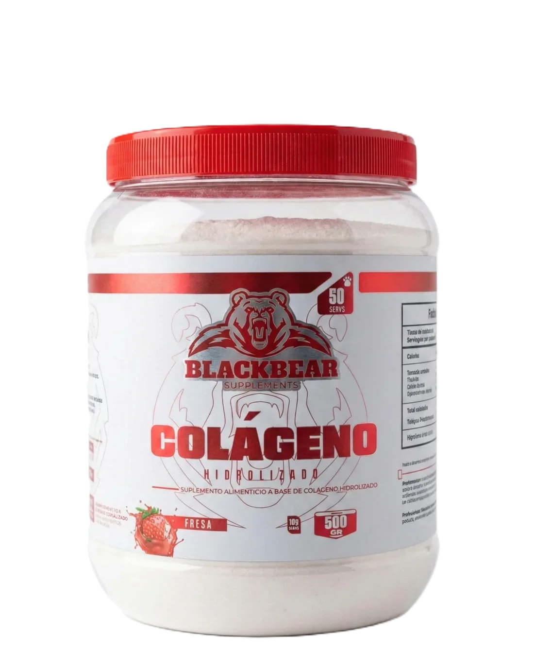 BlackBear Colageno 500 gr 50 Serv Fresa