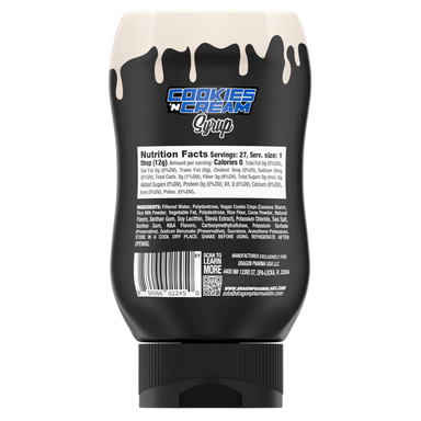 Dragon Pharma Dips Cookies and Cream Syrup 335gr Infoemacion nutrional
