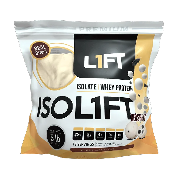 L1ft Proteina Isol1ft 5Lbs 73 Servicios Sabor Chocolate Whit Bites Hershey's