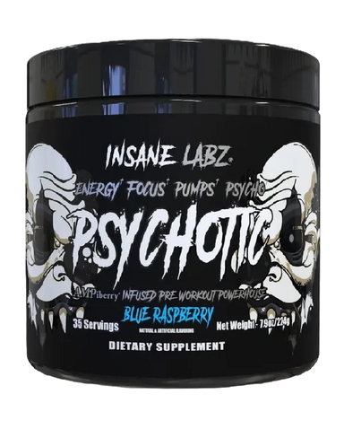 Insane Labz Psychotic Black Pre Entreno 35 Servicios mora azul