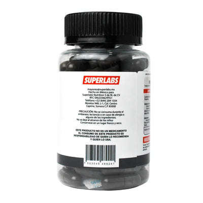 Superlabs Nutrition Carbón Activado 350 mg 100 capsulas Portada 2