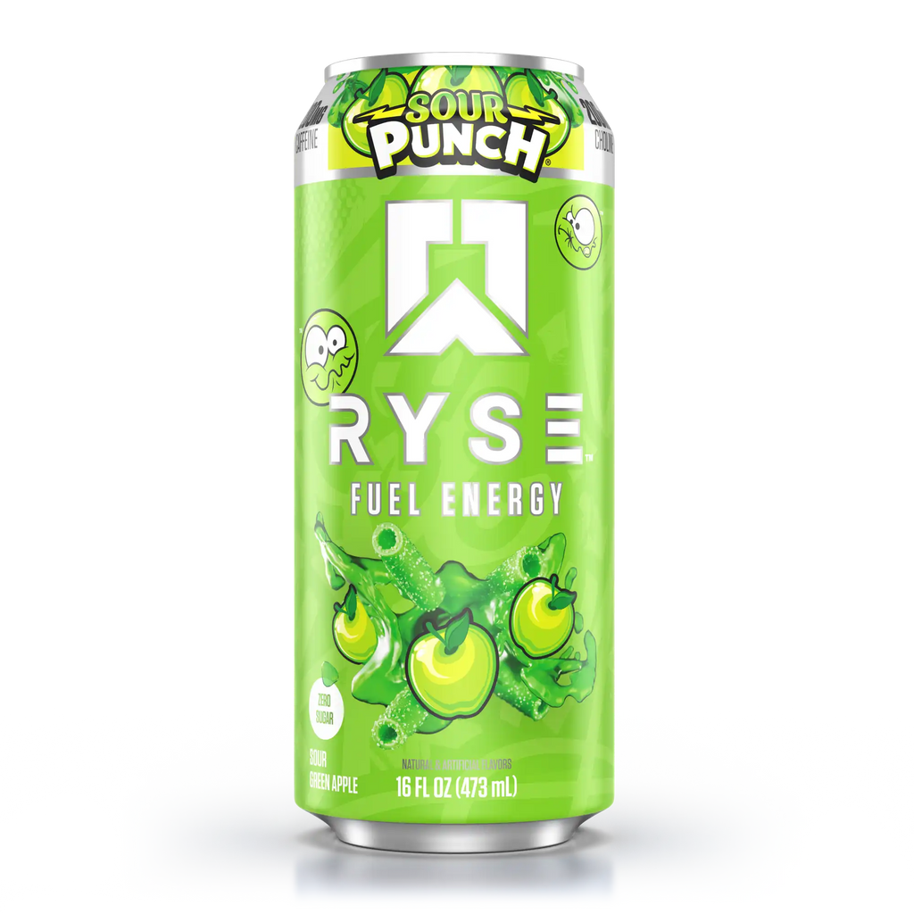 Ryse Fuel Energy Drink 12 Pack Sour Punch green apple