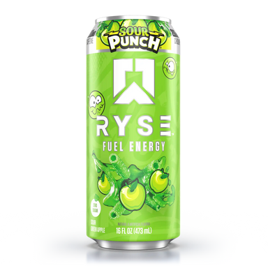 Ryse Fuel Energy Drink 12 Pack Sour Punch green apple
