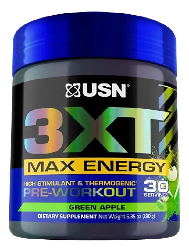 USN 3XT Max Energy Pre Entreno 30 servicios manzana verde