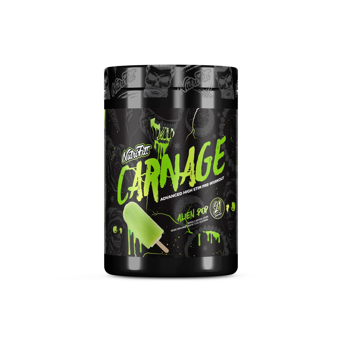 Nutrifitt Carnage Pre-Workout 21 Serv alien pop Portada