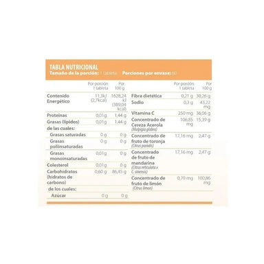 Nutrilite C Plus 60 Tabletas Informacion nutricional