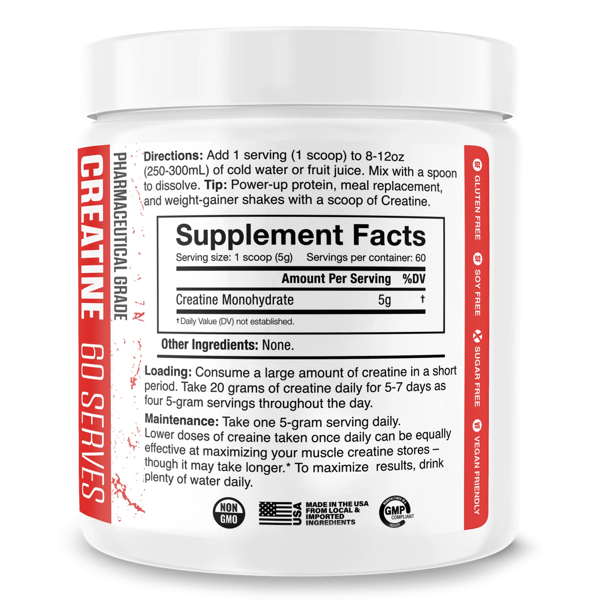 JNX Sports The Curse Creatina Monohidratada 300Gr 60 Servicios Informacion Nutricional