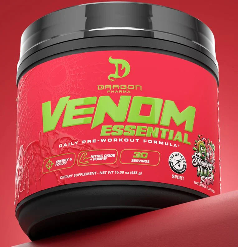 Dragon Pharma Venom Essential Pre Entreno 30 Servicios Strawberry Kiwi