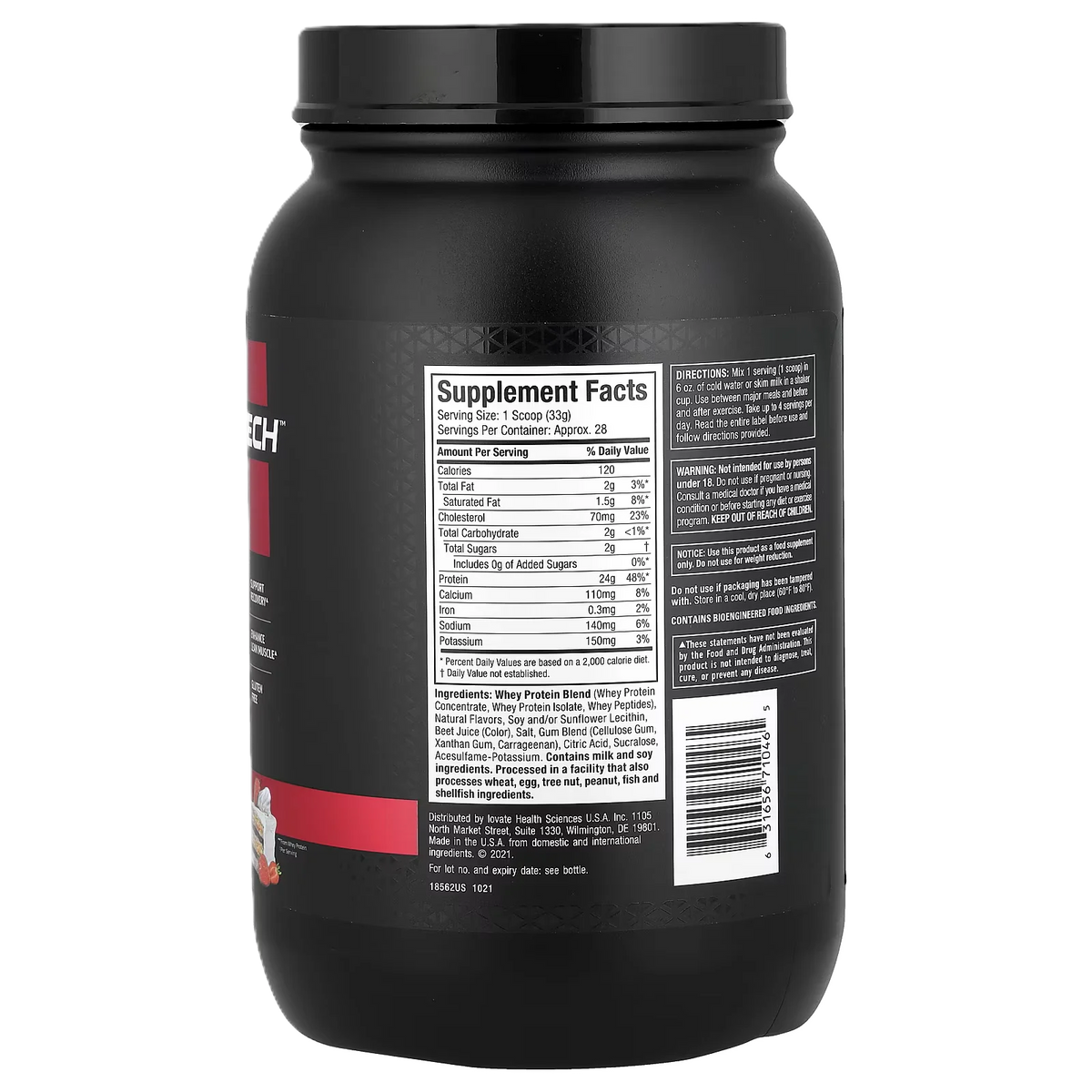 Muscletech Nitrotech 100% Whey Gold 2 Lbs 28 Serv Proteina informacion nutricional