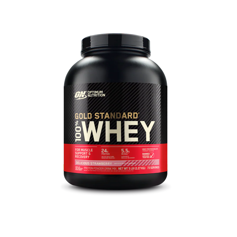 Optimum Nutrition Proteina Gold Standard 100% Whey 5 libras Fresa
