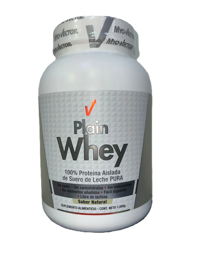 Myo Vector Proteina Plain Whey 1000gr 40 Servicios Sabor Natural