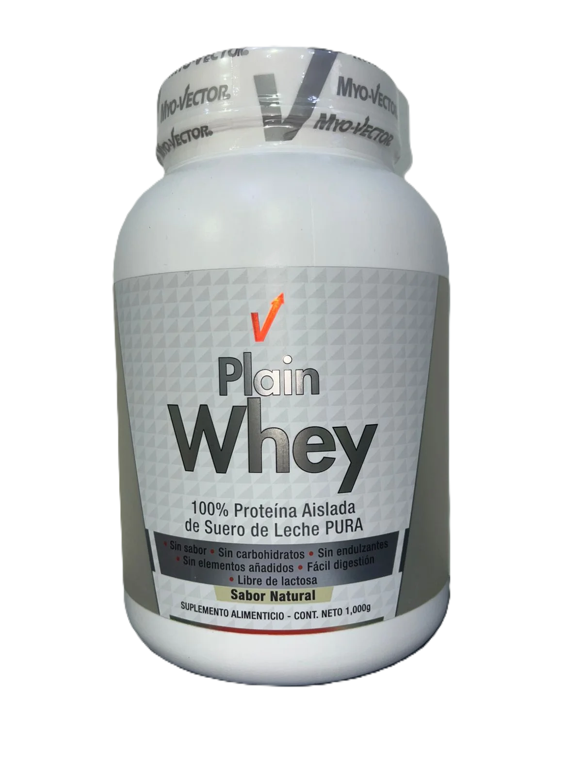 Myo Vector Proteina Plain Whey 1000gr 40 Servicios Sabor Natural