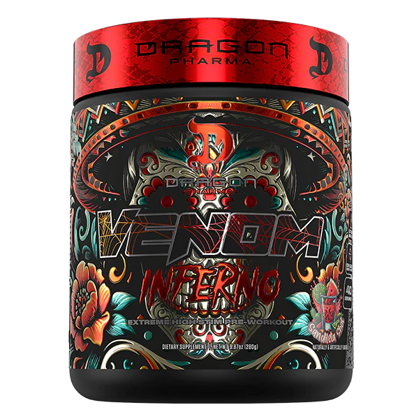 Dragon Pharma Venom Inferno Pre Entreno 40 Servicios sandileta shot