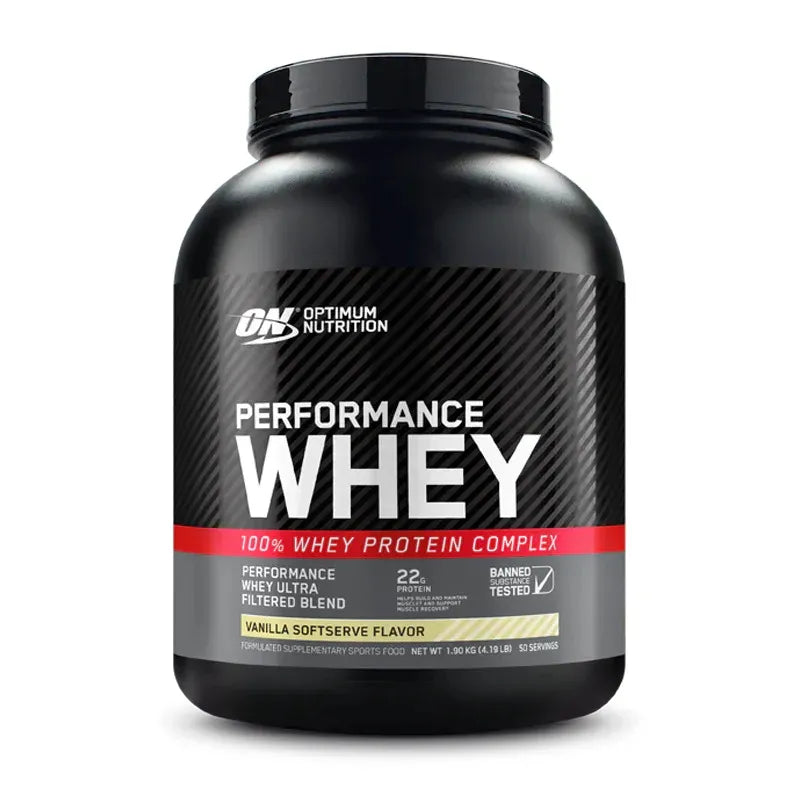 Optimum Nutrition Proteina Performance 100% Whey Protein 4 Lbs Proteina Performance 100% Whey Protein 4 Lbs vainilla softserve Vainilla Softserve flavor