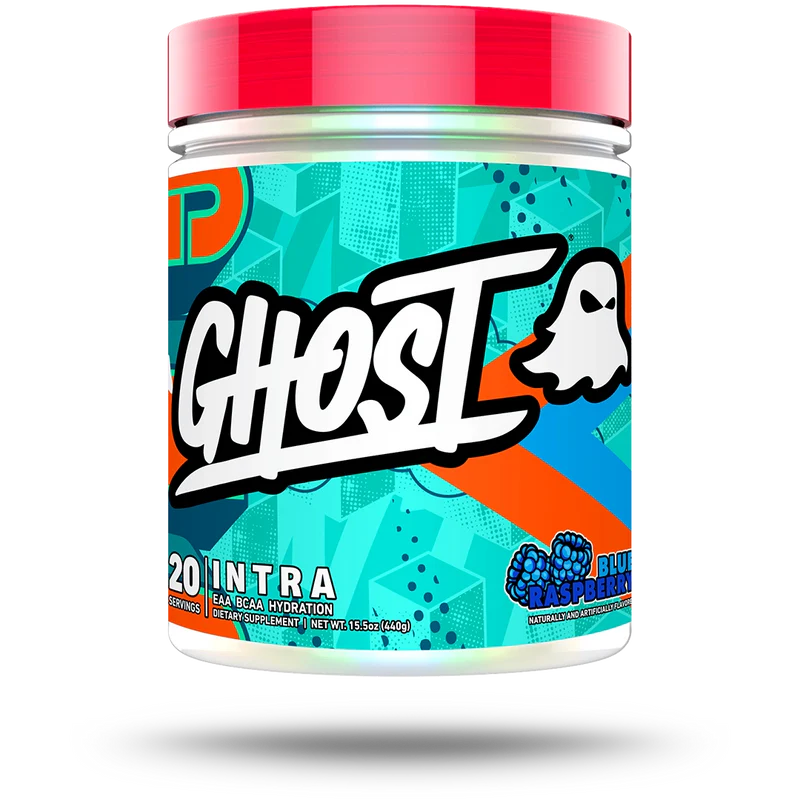 Ghost Intra Eaa Bcaa 20 Servicios. Aminoácidos y Electrolitos Blue Raspberry Portada