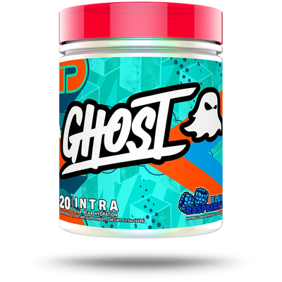 Ghost Intra Eaa Bcaa 20 Servicios. Aminoácidos y Electrolitos Blue Raspberry Portada